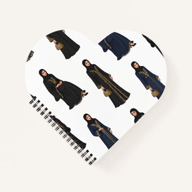 Saudi Women in  Abayas Notizbuch (Vorderseite)