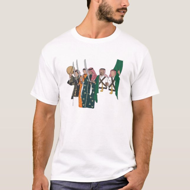 Saudis tanzen in Shirt (Vorderseite)