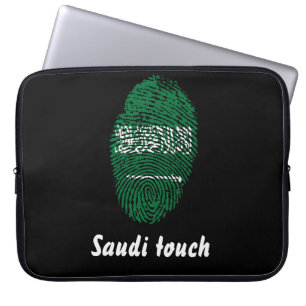 Saudische Touchfingerabdruckflagge Laptopschutzhülle