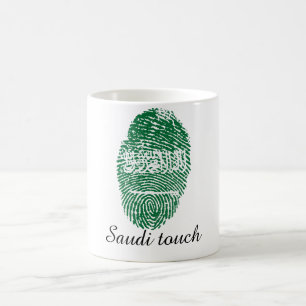 Saudische Touchfingerabdruckflagge Tasse