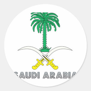 Saudisches Emblem Runder Aufkleber