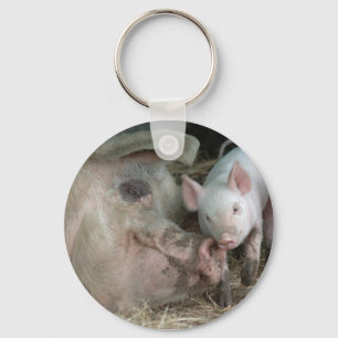 Sauen mit Piglet Schlüsselanhänger