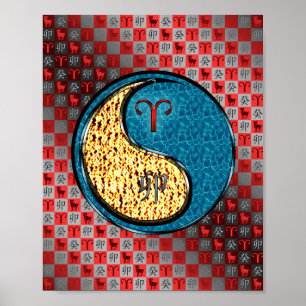 Sauen und Wasserkaninchen Poster