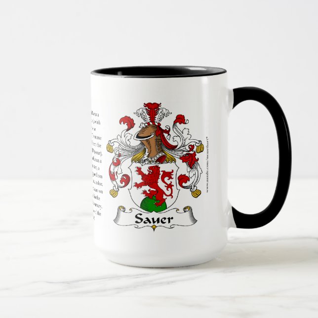 Sauer-Familien-Wappen Tasse (Rechts)