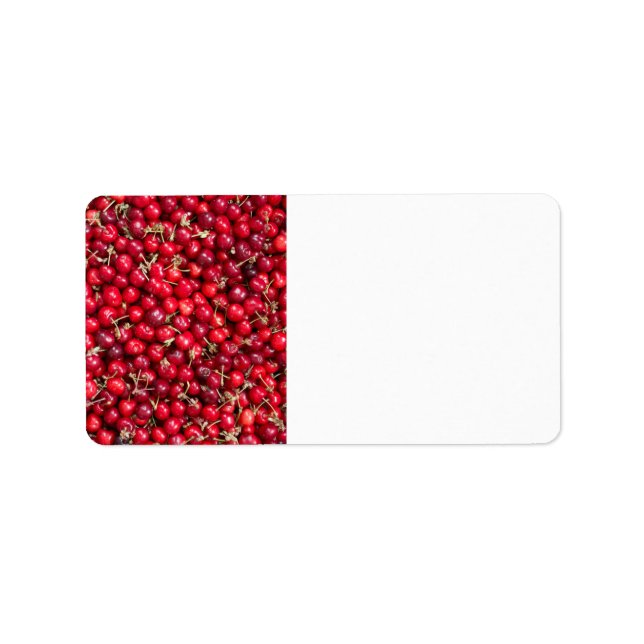 Sauerkirschmuster Adressaufkleber (Vorne)