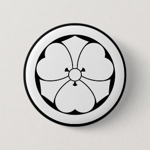 Sauerklee mit Schwertern in einem Kreis Button