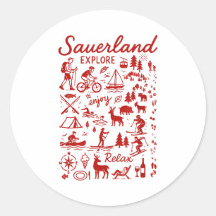 Sauerland Zubehör Reise Oder Wandern Im Sauerland Runder Aufkleber