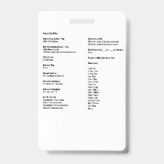 Sauerstoffdurchsatz und UmrechnungsTags Ausweis