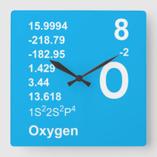 Sauerstoffsäulenuhr (blaues Licht) Quadratische Wanduhr