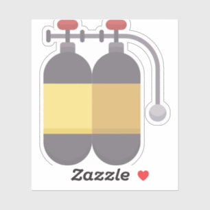 Sauerstofftank Aufkleber