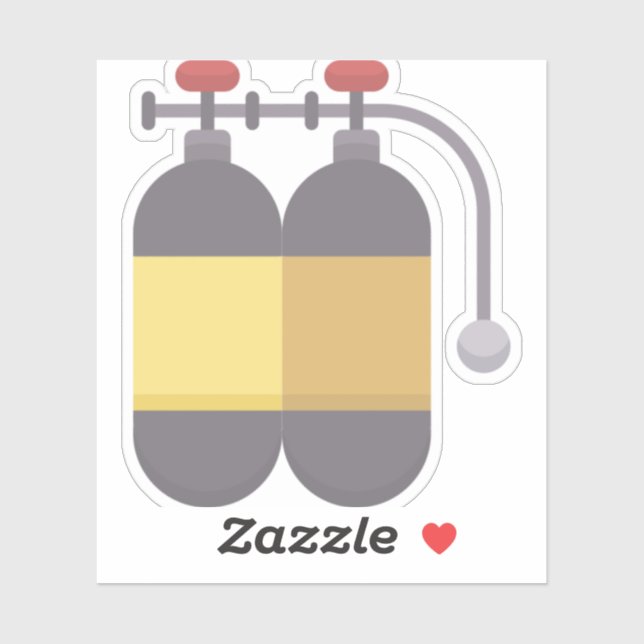 Sauerstofftank Aufkleber (Blatt)