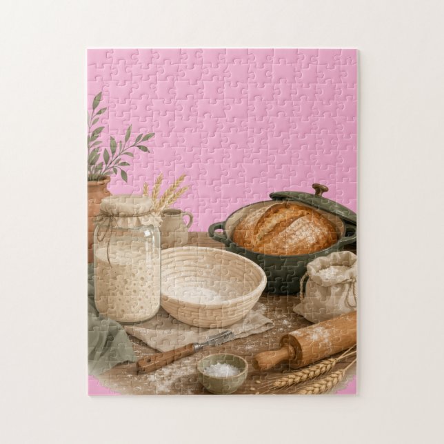 Sauerteig-Küchen-Cottage-Backkunst Puzzle (Vertikal)