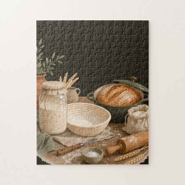 Sauerteig-Küchen-Cottage-Backkunst Puzzle (Vertikal)