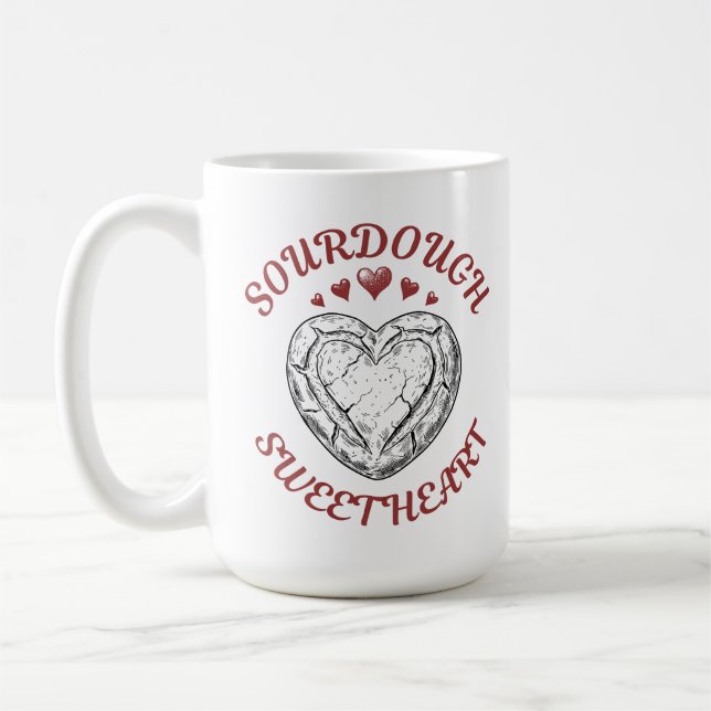 Sauerteig-Schatz – Lustiges Valentinsgeschenk Kaffeetasse (Links)