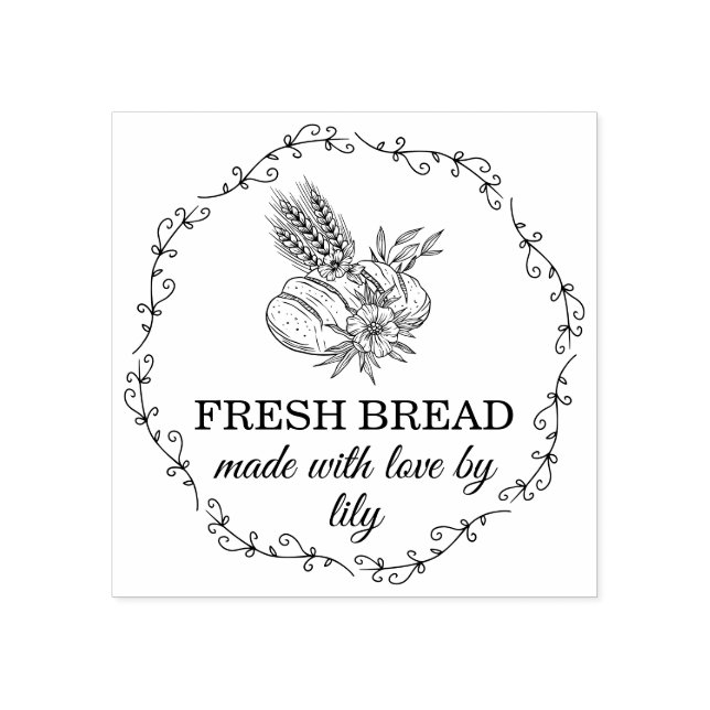 Sauerteigbrot Backen Gummistempel (Prägung)