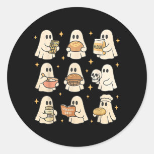 Sauerteigbrot Halloween Süßer Geist Heimwerker Runder Aufkleber