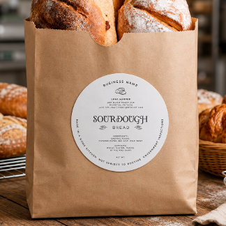 Sauerteigbrot Modernes Cottage-Gesetz Label Runder Aufkleber