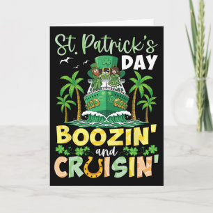 Saufen und Cruisen St. Patricks Day Kreuzfahrtschi Karte
