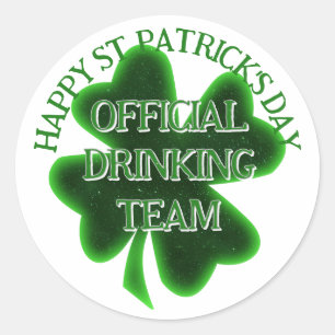 Saufgelage St. Patrick's Day Runder Aufkleber