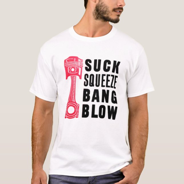 SAUG DRÜCK KNALL BLAS T-Shirt (Vorderseite)