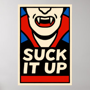 Saug es auf Retro Vampir Poster