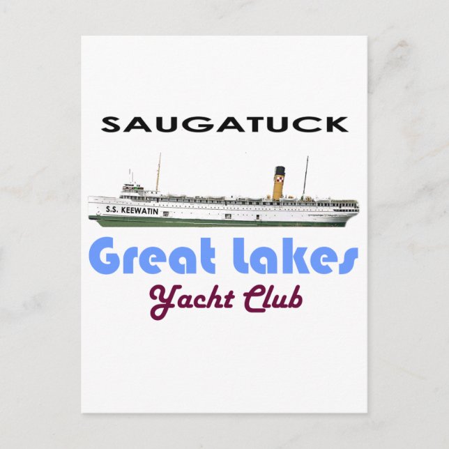 Saugatuck Douglas Michigan Yacht Club Postkarte (Vorderseite)