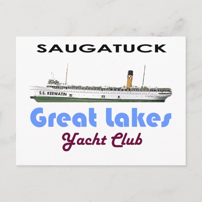 Saugatuck Douglas Michigan Yacht Club Postkarte (Vorderseite)