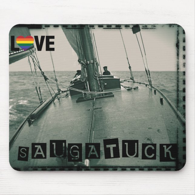 Saugatuck Michigan Gay Interest Sailing 1910 Foto Mousepad (Vorne)
