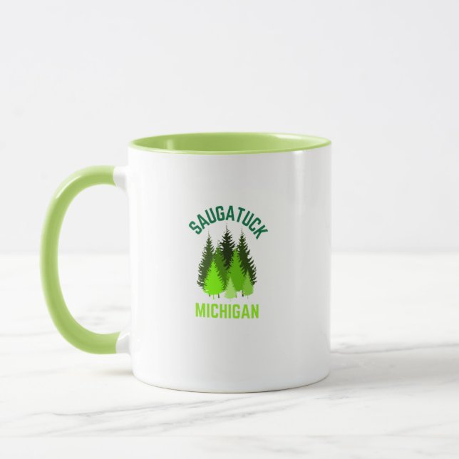 Saugatuck Michigan Heimat-Kaffeekoffe Tasse (Links)
