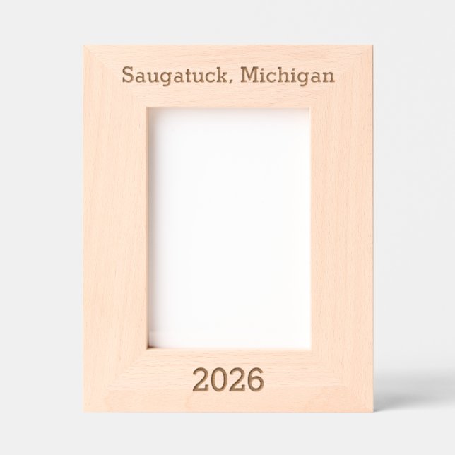Saugatuck Michigan - Laser Gravierter Rahmen  (Vorderseite)