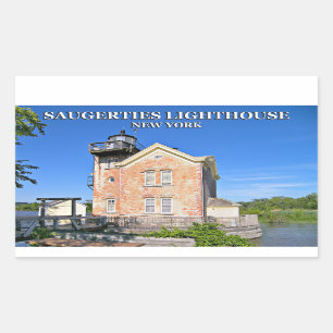 Saugerties Leuchtturm, der Hudson New York Rechteckiger Aufkleber