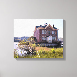 Saugerties Lighthouse, Hudson River New York Leinwanddruck