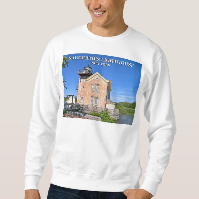 Saugerties Lighthouse, Hudson River New York Sweatshirt (Vorderseite)