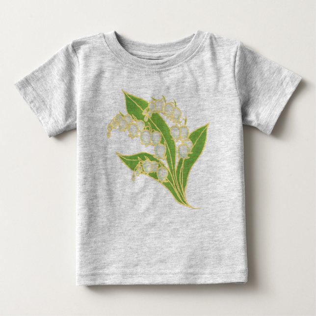 Säugling Bio Strampler: Lily of the Valley Baby T-shirt (Vorderseite)
