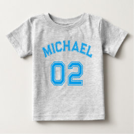 Säugling Boy Blue Name Jersey Nummer SportBaumwoll Baby T-shirt