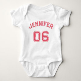 Säugling Girl Name Jersey Nummer Sportweiche Baumw Baby Strampler