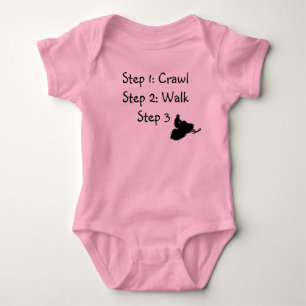 Säugling Girl (rosa Crawl, Walk, Ride) Baby Strampler