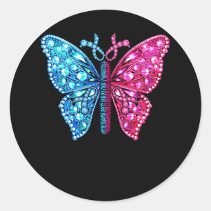 Säugling im Schwangerschaftsabbruch Runder Aufkleber