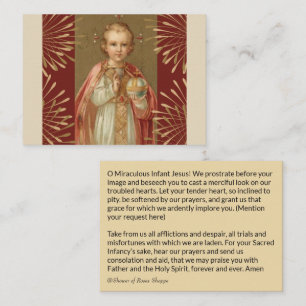 Säugling Jesus heiliger Karte Prags