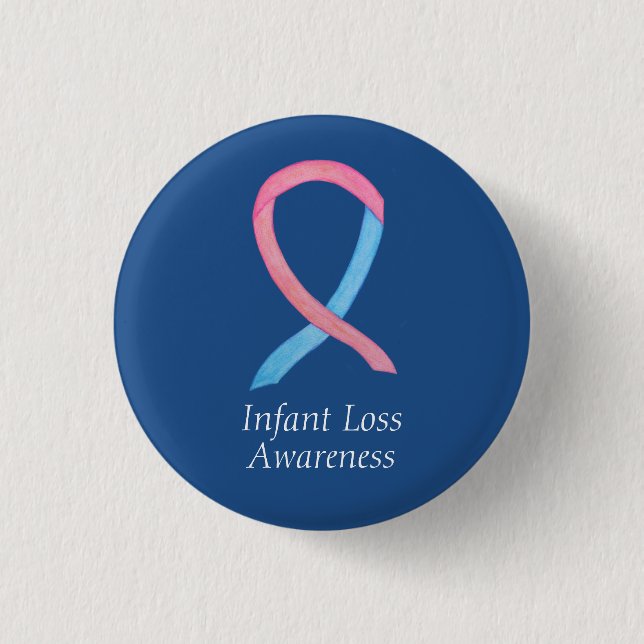 Säugling Lose Awareness Ribbon Custom Art Buttone Button (Vorderseite)