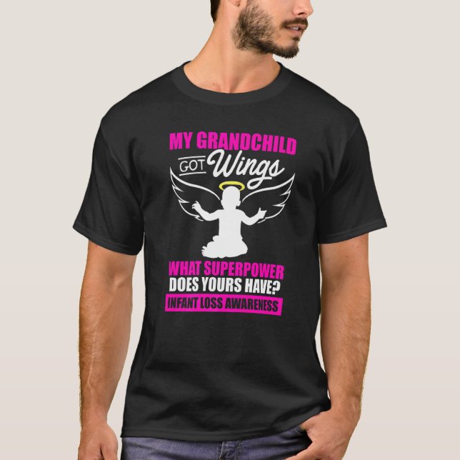 Säugling Loss Großkinder Wing Schwangerschaft Kind T-Shirt (Vorderseite)