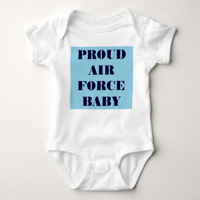 Säugling Strampler Proud Air Force Baby (Vorderseite)