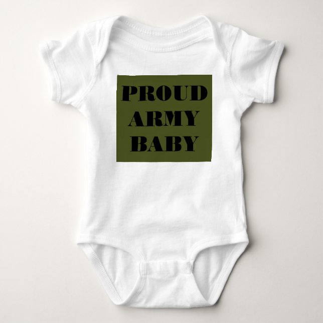 Säugling Strampler Proud Army Baby (Vorderseite)