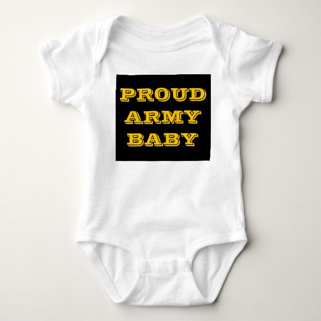 Säugling Strampler Proud Army Baby (Vorderseite)