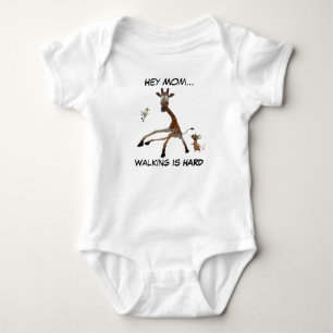 Säugling T - Shirt mit Babygiraffe, Maus und Biene