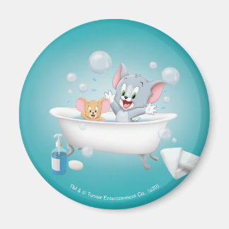 Säugling Tom und Jerry klopfen Magnet