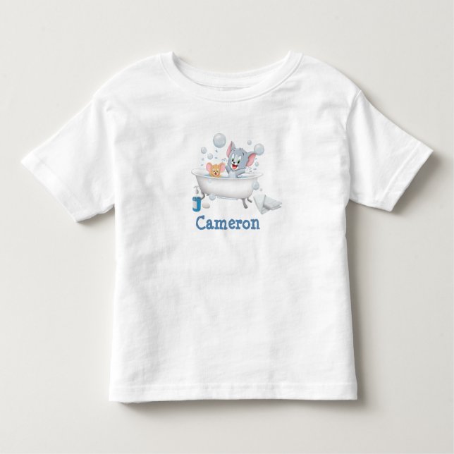 Säugling Tom und Jerry machen einen Bath Kleinkind T-shirt (Vorderseite)
