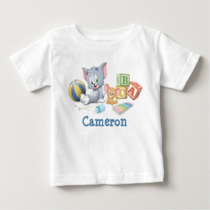 Säugling Tom und Jerry spielen mit Spielzeug Baby T-shirt
