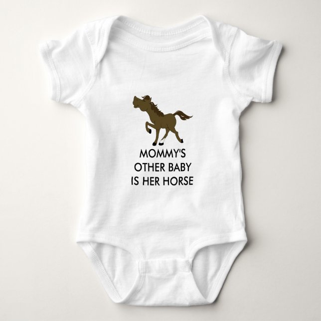 SÄUGLING ViertelpferdeShirt Baby Strampler (Vorderseite)