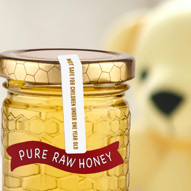 Säugling Warnhinweis für Honey Jar Lid Security Etiketten (Von Creator hochgeladen)